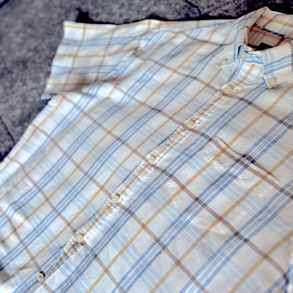 Cortefiel Casual Short Sleeve Linen Shirt - Size L